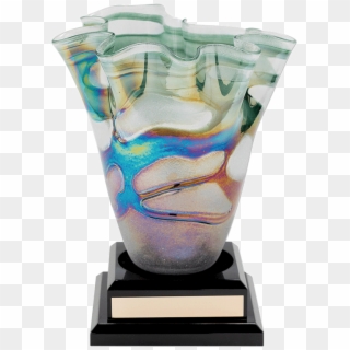25″ Art Glass Vase With Base - Vase, HD Png Download