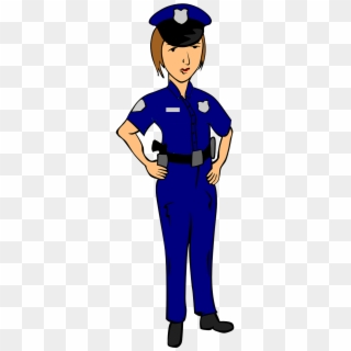 Police Woman Drawing Easy, HD Png Download