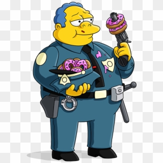 The Simpsons Clipart Police Officer - Policeman The Simpsons, HD Png Download