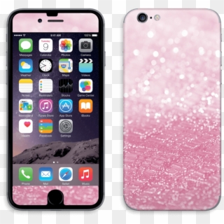Pink Glitter Skin Iphone 6/6s - Iphone 7 Plus Charging Point, HD Png Download