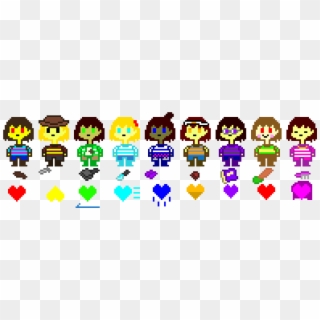 The Nine Souls Of Undertale - Colors Of The 7 Souls, HD Png Download