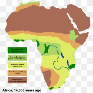Africa Climate 14000bp - Civil War Map Of Africa, HD Png Download