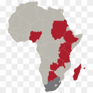 Africa-map - Nigeria Map On Africa, HD Png Download