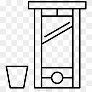 Guillotine Coloring Page - Line Art, HD Png Download