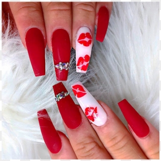 Undefined - Long Valentines Day Nails, HD Png Download