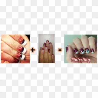 Pintesting Santa Nails Manicure - Paint Your Nails For Christmas, HD Png Download