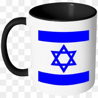 Independence Day 11oz Funny Black & White Coffee Mug - Israel Flag, HD Png Download