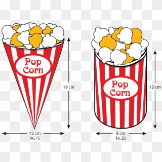 An Image Of Two Containers Of Popcorn - Clip Art Pop Corn, HD Png Download