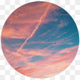 #aesthetic #background #frame #edit #sky #clouds #pinkclouds - Circle, HD Png Download
