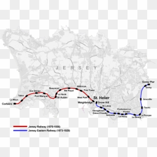 Jersey Railway Map - Google Map Of St Helier Jersey, HD Png Download