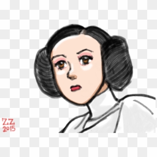 Leia Drawing Portrait - Sketch, HD Png Download