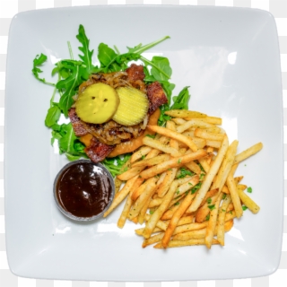 Bacon Cheddar Burger - French Fries, HD Png Download