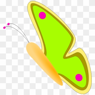 Butterfly Side View - Butterfly Clipart Side View, HD Png Download