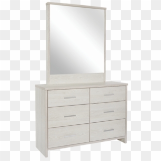 Atlas 6 Drawer Dresser With Mirror - Chest Of Drawers, HD Png Download
