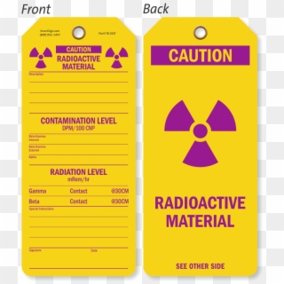Caution Radioactive Material Contamination Level Tag - Sign, HD Png Download
