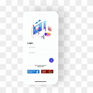 Minimal Login / Registration Design With Xml Code - Mobile Phone, HD Png Download
