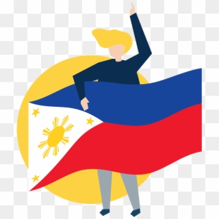A Woman With A Philippine Flag, HD Png Download