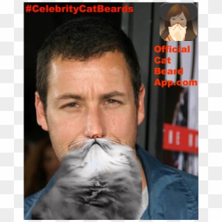 Adam Sandler With A Cat Beard - Adam Sandler, HD Png Download