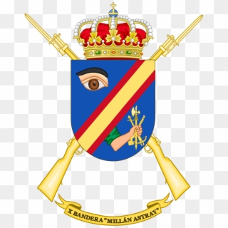 10th Spanish Legion Flag Millán Astray - Coat Of Arms Cuesta, HD Png Download