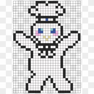 Pillsbury Doughboy Perler Bead Pattern / Bead Sprite - Cute Pixel Art, HD Png Download