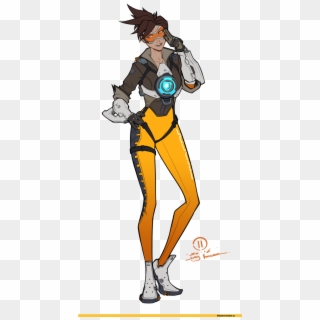 Overwatch Art - Tracer Overwatch Fond Transparent, HD Png Download
