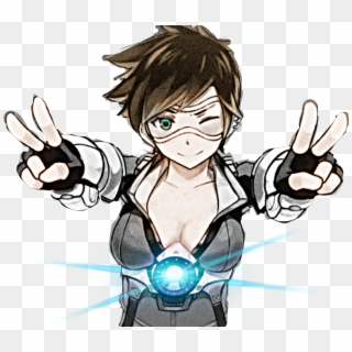 #overwatch #tracer #edit #anime - Tracer Anime, HD Png Download