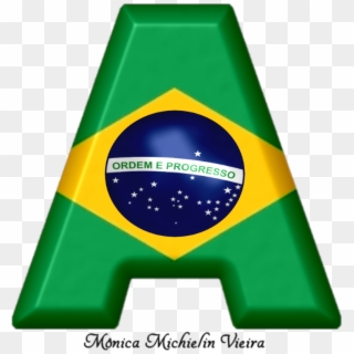Novo Alfabeto Da Bandeira Do Brasil Em Png - Sign, Transparent Png