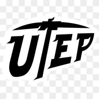 Utep Miners Logo Black And White - Utep, HD Png Download