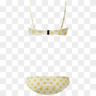 Genevieve Yellow Polka Dot Bonded Bikini - Polka Dot, HD Png Download