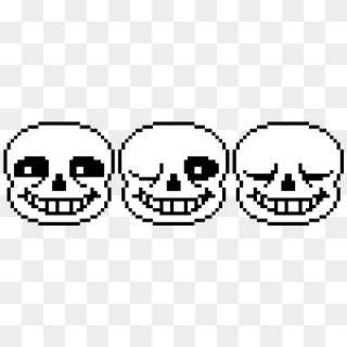 Just Some Sans Battle Faces I Made - Sans Pixel Art Grid Blue Eye, HD Png Download