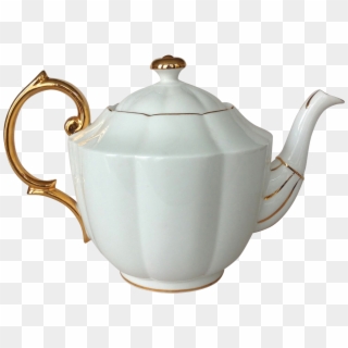 Royal Albert Countess Shape White Tea Pot With Gold - White Teapot With Gold Trim, HD Png Download