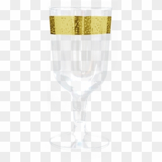 Wholesale Elegant Plastic Gold Lace Trim 6 Oz Wine - Wegwerp Wijnglazen, HD Png Download