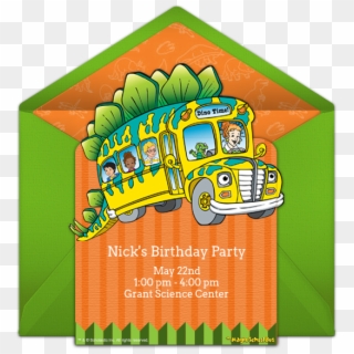 Magic School Bus Party Invitations, HD Png Download