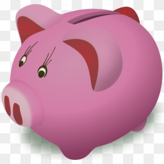 Bank Clipart Money Management - Pink Piggy Bank Clip Art, HD Png Download