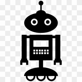 Robot Standing Over Wheels With An Antenna On The Head - Cartoon Robots On Wheels, HD Png Download