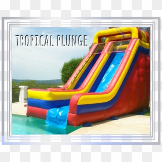 The Tropical Plunge Inflatable Water Slide - Inflatable, HD Png Download