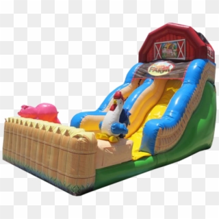 18' Funny Farm Water Slide - Playground Slide, HD Png Download