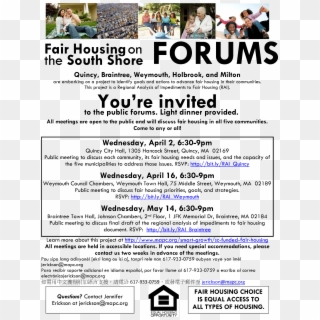 Regionalai Forums Flyer Eng , Png Download - Office Of Fair Housing And Equal Opportunity, Transparent Png