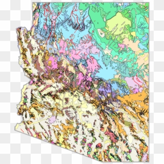 On These Maps Each Color Represents A Different Type - Tucson Arizona Map Geological, HD Png Download