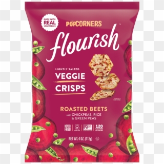 Lightly Salted Roasted Beets With Chickpeas, Rice & - Popcorners Flourish Veggie Crisps, HD Png Download