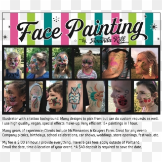 Face Painting Web Page - Collage, HD Png Download