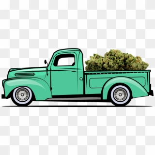 Concept Image Of Marijuana Delivery Shows Buds Piled - Classic Pickup Truck Vector, HD Png Download