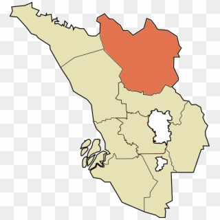 Daerah Hulu Selangor Highlighted In The State Of Selangor, - Daerah Sepang, HD Png Download