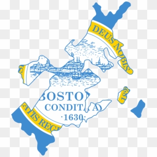 Flag Map Of Boston - Boston On Map Png, Transparent Png