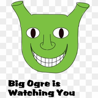 Big Ogre Is Watching You Smiley Green Text Leaf Plant - Rubber Pants, HD Png Download