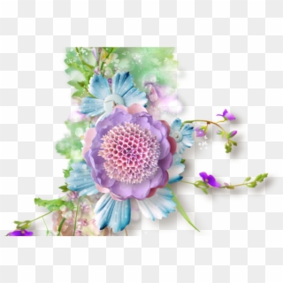 Image Result For Wildflowers Flowers Border Png Decoupage - Follaje Con Flores Png, Transparent Png