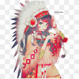 Anime, Indian, And Anime Girl Image - Anime Girl Native American, HD Png Download