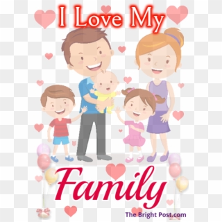 I Love My Family Images - Family Of 5 Clipart, HD Png Download