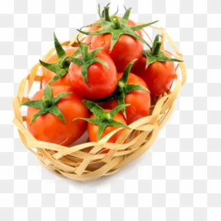 Tomatoes In Basket - Cherry Tomatoes, HD Png Download