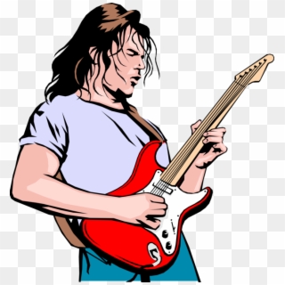 Electric Guitar Bends Note Image Illustration Of - Guitar Player Cartoon Png, Transparent Png